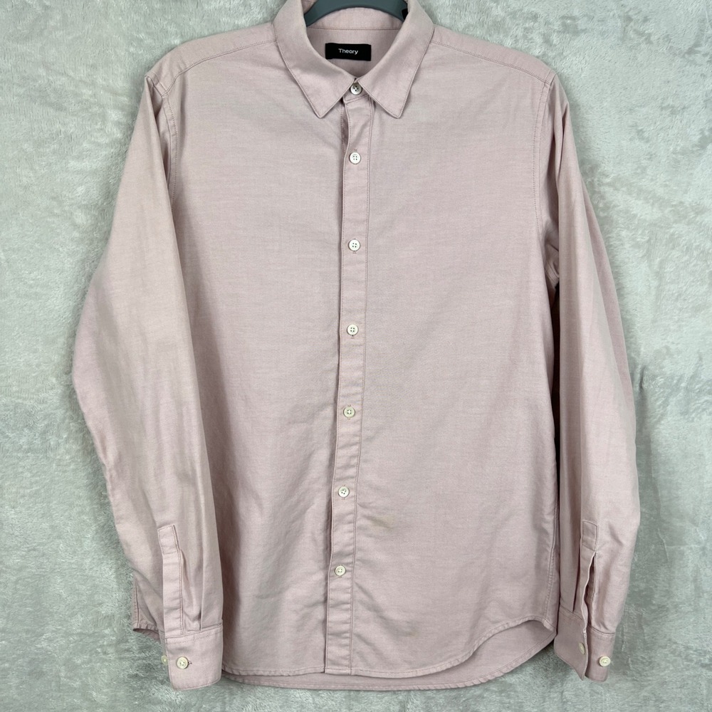 Theory‎ Mens Medium Pink Long Sleeve Button Down *Read